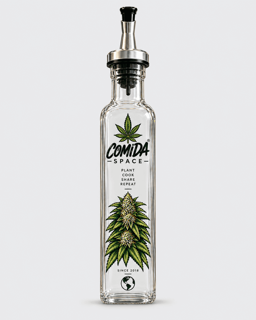 Galheteiro de Vidro Comida Space 250ml com Bico Dosador Inox