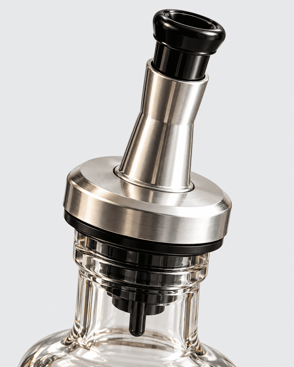 Galheteiro de Vidro Comida Space 250ml com Bico Dosador Inox