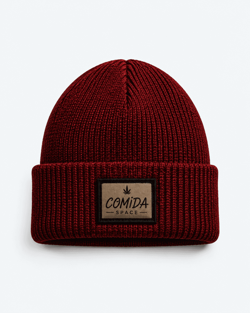 Gorro de Lã Acrílica com Etiqueta Bordada