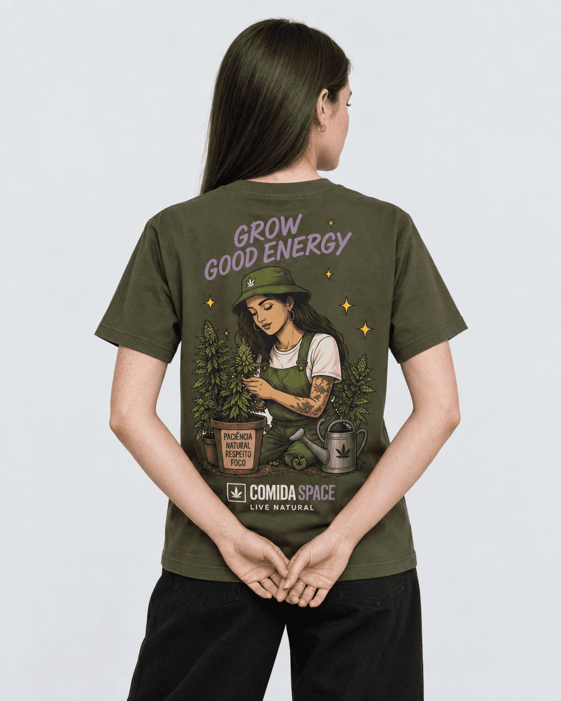 Camiseta Algodão Pima Peruano Estampa Grower