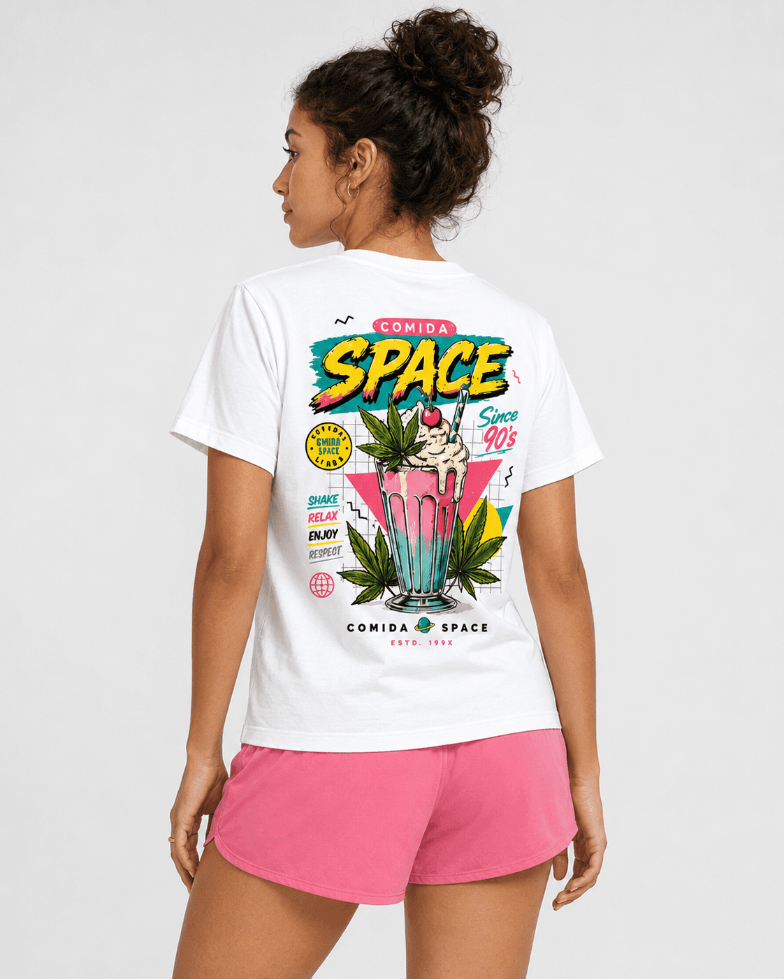 Camiseta Algodão Pima Peruano Estampa Space