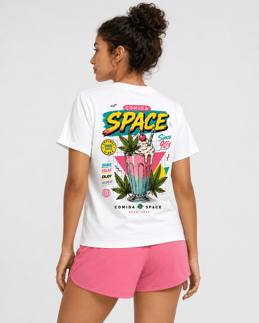 Camiseta Algodão Pima Peruano Estampa Space