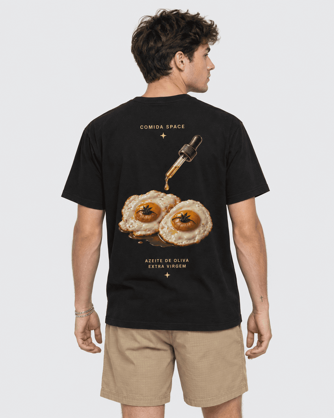 Camiseta Algodão Pima Peruano Estampa Ovos