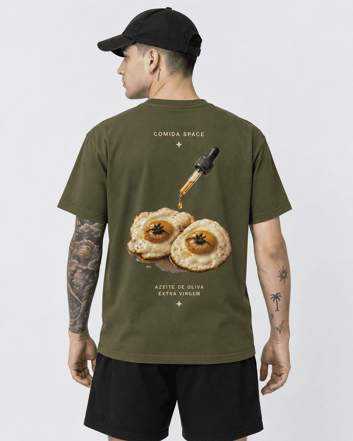 Camiseta Algodão Pima Peruano Estampa Ovos
