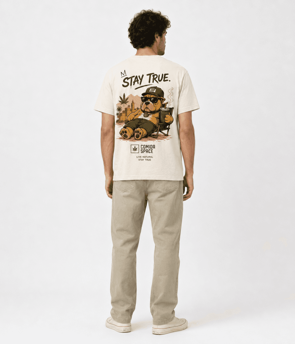 Camiseta Algodão Pima Peruano Estampa Stay True