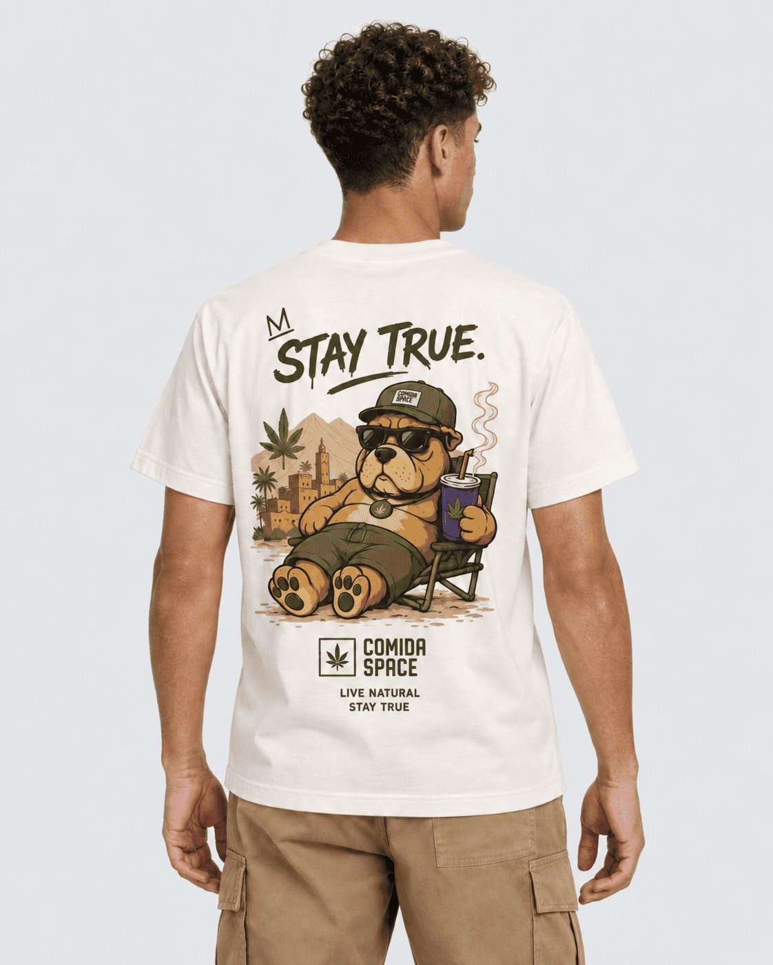 Camiseta Algodão Pima Peruano Estampa Stay True