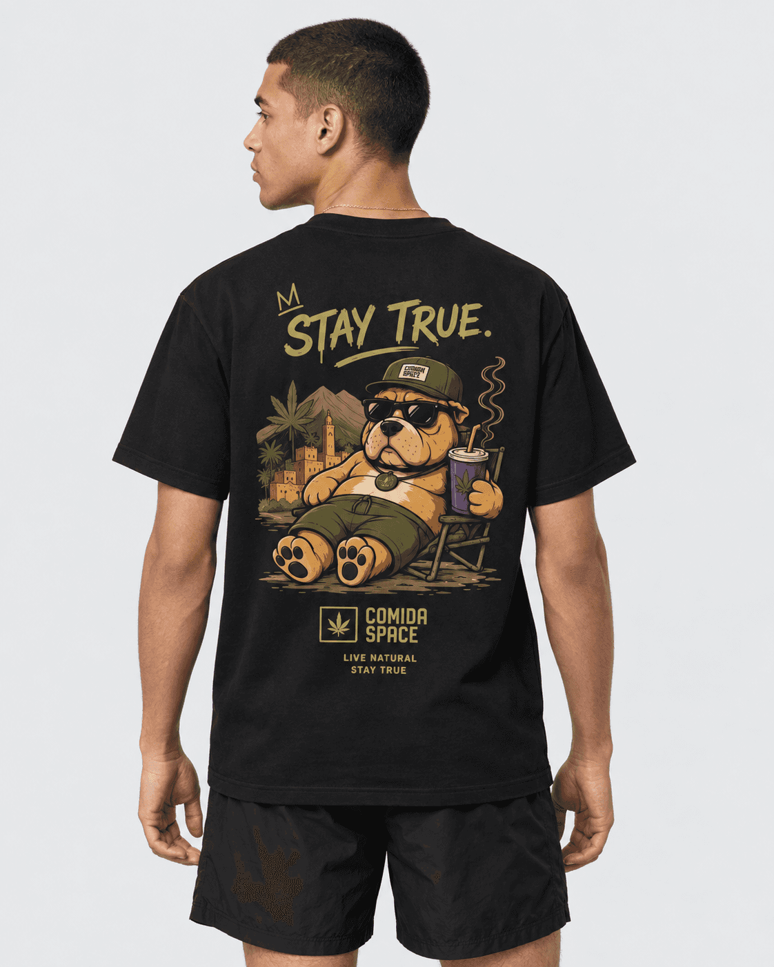 Camiseta Algodão Pima Peruano Estampa Stay True