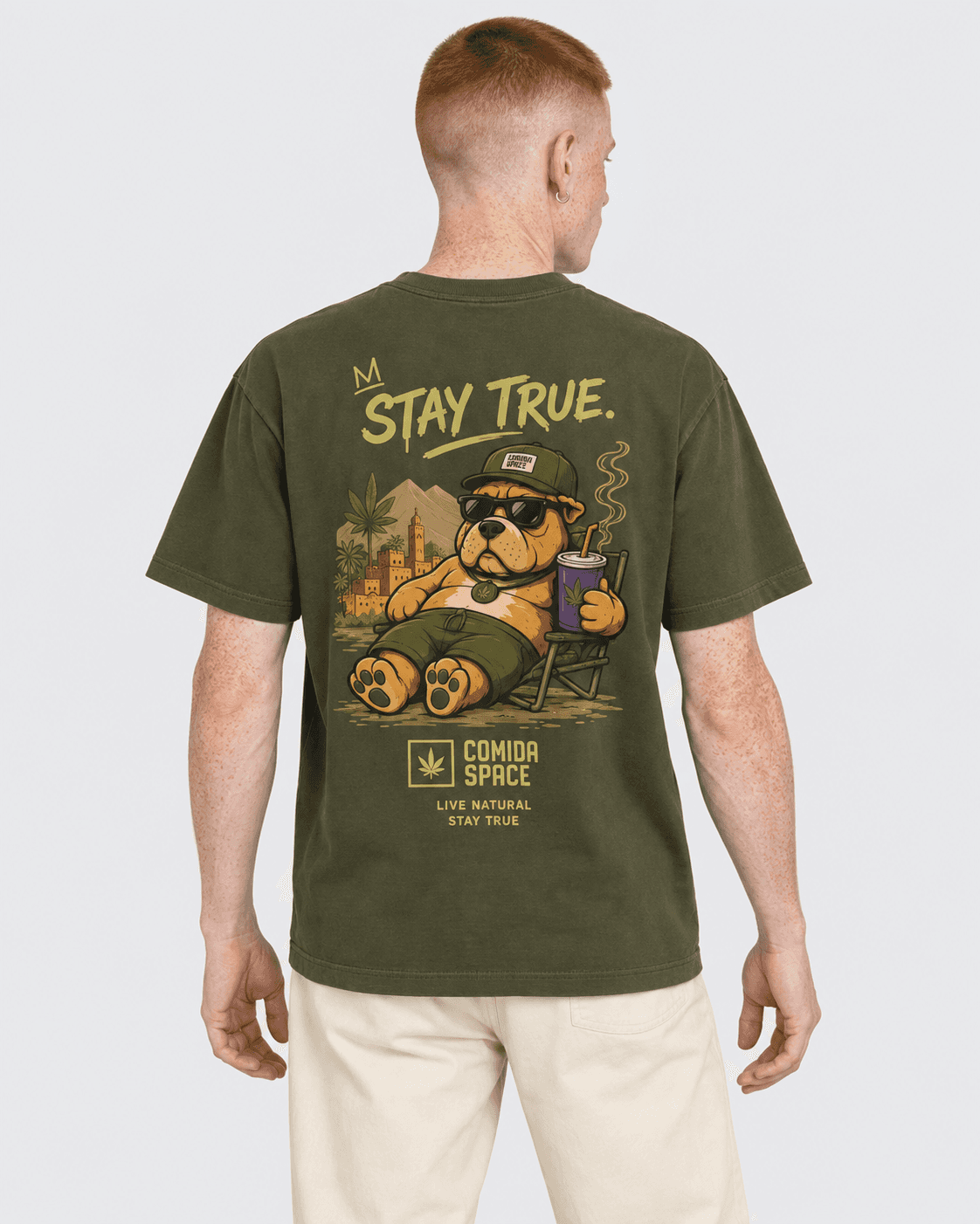 Camiseta Algodão Pima Peruano Estampa Stay True