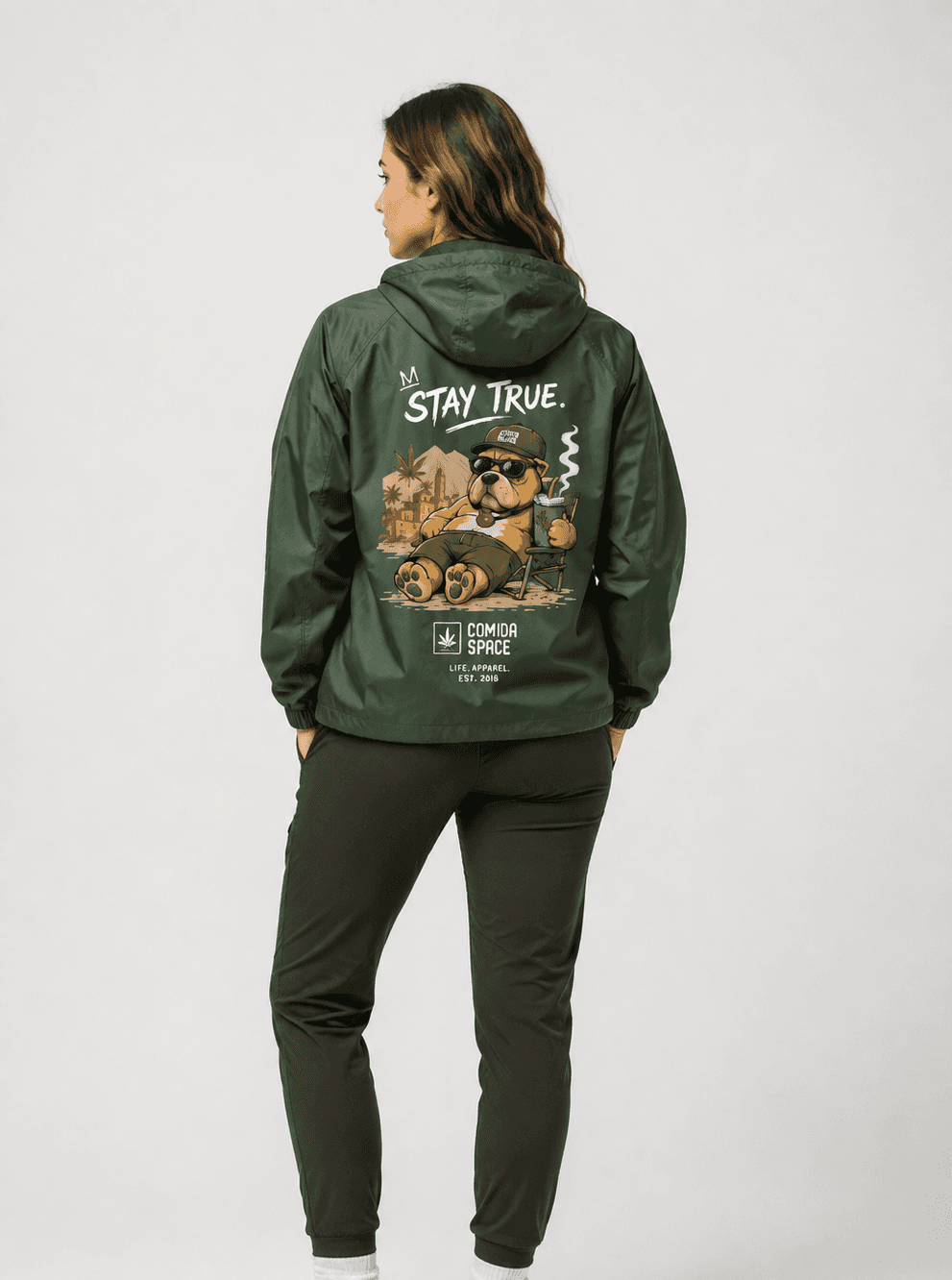 Jaqueta Corta Vento Impermeável com Capuz Stay